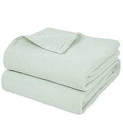 PHF 100% Cotton Muslin Blanket Twin Size 66" x