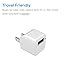 eeco Single-Port Ultra Small USB Wall Charger, Portable Travel Charger 5V 1A with Foldable Plug and SmartIC Charging Compatible for iPhone, iPad Air/Pro/Mini, Samsung, Nexus, HTC, Pixel, LG and More