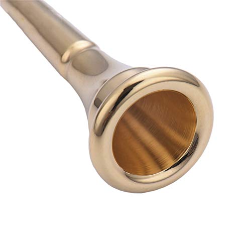 Alician French Horn Mouthpiece Copper Alloy Body Smooth Polished Stylish Plated Music Instrument Spare Part for Musician Beginner Silver Copper Alloy Electronic Accessories