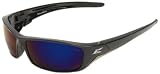 Edge Eyewear SR118 Reclus Safety Glasses, Black with Blue Mirror Lens