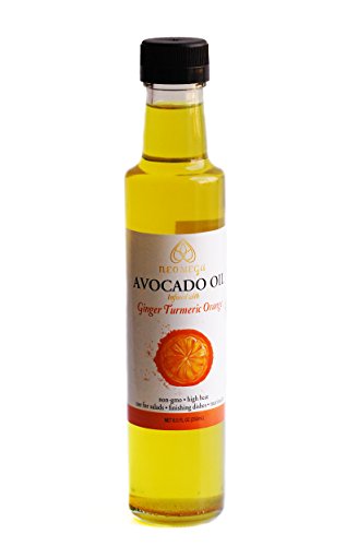 NEOMEGA Ginger-Turmeric-Orange Infused Avocado oil, 8 oz, Paleo/Keto Cooking Oil, Cold Pressed, NON-GMO, HIGH HEAT (500…