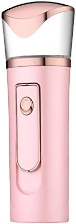HF morning Nano Ionic Deep Hydrating Face Humidifier Portable Handheld Moisturizing Skin Care Pore Cleaner Sprayer Steam Atomizer Portable SPA (Pink)