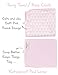 Baby-To-Love Portable Changing Pad, Girl Changing Pad Liners Pink, Baby Girl Burp Cloths (Pink Heart, Bundle)