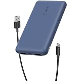 ANKER 10,000mAh Power Bank With Built-in USB-C Cable - 22.5W Portable Charger With Lanyard | Fast Charging For IPhone, Galaxy, IPad & More