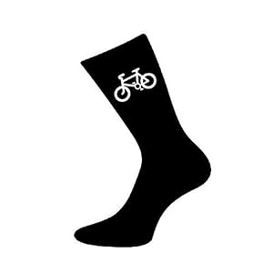 Bicycle Printed Mens Black SOCKS for the biking and cycling enthusiast by MC Gifts