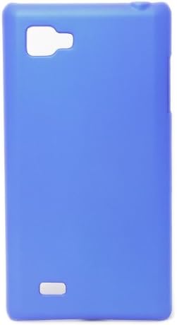 Rubber Smooth Hard Skin Case Cover for LG Optimus 4X HD P880 Darkblue + 1 gift