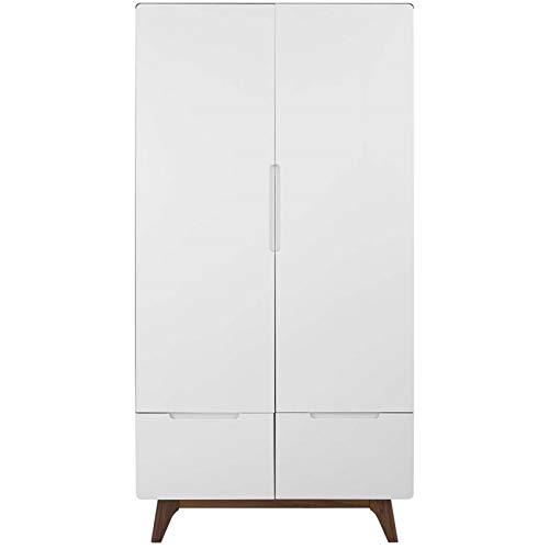 Modway Origin Contemporary MidCentury Modern Wardrobe in Walnut White Pricepulse