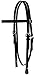 Tahoe Double Stitched Leather Browband Western Headstall, Multiple Colors & Sizesthumb 1
