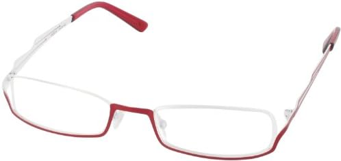 Goo Goo Eyes 812 Single Vision Half Frame Designer Reading Glasses, Red/White, +2.25