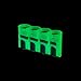 Storacell SLCR123MS by Powerpax SlimLine CR123 Battery Caddy, Glow-in-the-Dark Moonshine, Holds 4 Batteries