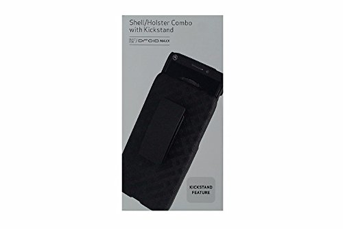 OEM VERIZON Black Shell CASE Belt Clip Holster Stand for Motorola Droid MAXX XT1080M