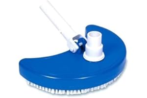 LALAPOOL Pool Leaf Vacuum with Bottom Brush, Pool Cleaner Vacuum Head Suitable for,Weighted Attachment for Concrete or Plaster Pool Cleaning(Half Moon)
