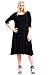 Modern Kiwi Long Sleeve Flowy Maxi Plus Size Dress Black 3X