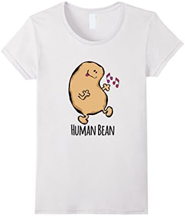 Women's Human Bean Boogie Human Being Funny Pun Shirt Medium White