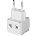 European Plug Adapter by Yubi Power 2 in 1 Universal Travel Adapter with 2 Universal Outlets - 5 Pack - Multi Color- Type C for Europe, France, Germany, Russia, Spain & More.