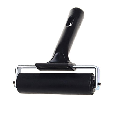 Pengxiaomei Soft Rubber Brayer, Ideal for Anti Skid Tape Construction Tools Print Ink and Stamping Tools Rubber Brayer Roller (Best Glue For Tolex)