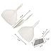 Mini Dustpan and Brush Set - Etable Stylish Sweeping Equipment with Ergonomic Handle for Easy Sofa, Desk, Car Trunk & Seats, Pet House Cleaning - Durable Non-Scratch Angled Bristles for Corner(White)