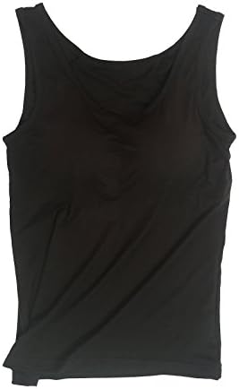 Xudom Workout Womens Tank Tops with Built-in Bra Padded Camisole Ribbed Running Black US 4-6