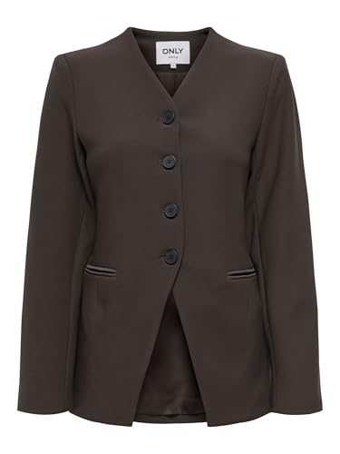 ONLY Onllamina Life L/S Fit Blazer TLR, Mulch, 40 Femmes