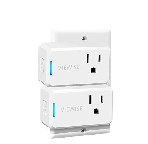 VIEWISE Smart Plug Mini, Wi-Fi Switch Outlet Socket, No Hub Required, Compatible with Alexa, Control your Devices from Anywhere, Mini Size, Amazon Echo Voice Control, Remote Control (2 Pack)