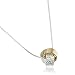 Two Tone Love Knot Pendant Necklace 925 Sterling Silver & 14k Gold Filled, 18