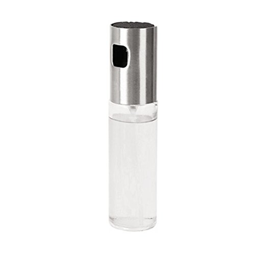 Creazydog Oil Bottle,Oil Spray Bottle Pump Glass Olive Cooking Stainless Steel Pot Leak-proof Drops