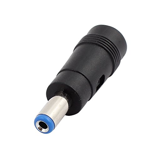 uxcell 2.1mm x 5.5mm DC Power Coupler Male to Female Connector Black