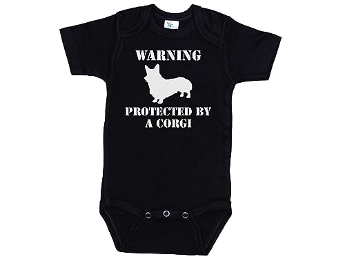 Ebenezer Fire Warning Protected By/Corgi Onesie/Unisex Baby Bodysuit/Funny Romper