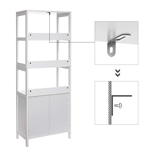 VASAGLE Bathroom Tall Freestanding Linen Tower, Storage