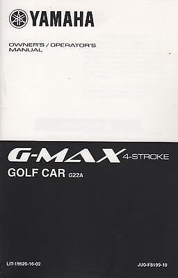 2002 Yamaha Golf Car Cart G Max 4 Stroke Owners Manual Lit 19626 16 02 721 Yamaha Amazon Com Books