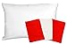 3 Toddler Pillowcases - 2 Red and 1 White - Envelope Style - for Pillows Sized 13x18 and 14x19-100% Cotton with Percale Weave - Machine Washable - ZadisonJaxx ZacharyPaul Collection - 3 Pack