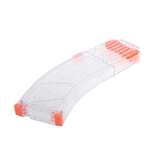 Worker Banana 15-darts Quick Reload Clip for Nerf N-strike Elite Color Clear