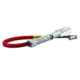Milton (S-516) Straight Foot Chuck Tire Inflator Gauge - 15" Hose, Lock-On Threads