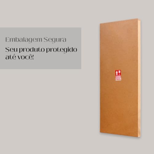 Espelho Decorativo Grande Glamour, 60x40cm, com Suporte de Parede (Preto)
