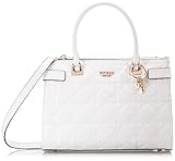 GUESS womens Malia Society Satchel, White, one size