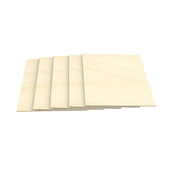AUPROTEC 5x A3 Sperrholz-Platten Birke 10mm Multiplexplatten (297 mm x 420 mm) Bastel- und Laubsäge-Holzplatten Birke…