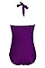 Women Halter Neck One Piece Swimsuit Wrap Split Front