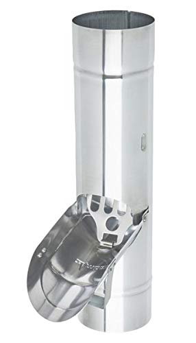 Zambelli VM BlankZinc® Regenwasserklappe mit Sieb 100 mm - Mit fester Arretierung der Wasserklappe