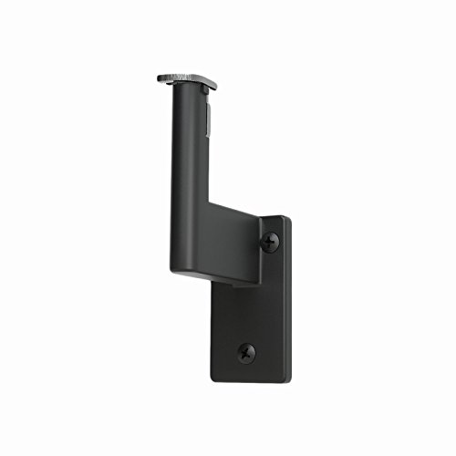 Handrail Bracket for Promenaid System, Satin Black Finish, ADA Compliant, Clip in Place, Supports 500 lbs, Pivots for All Angles