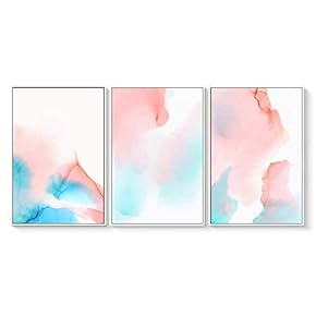 Floating Framed for Living Room Bedroom Abstract for x3 Panels