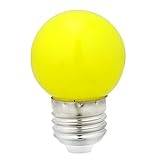 MEXUD-1W E27 Coloured Round LED Golf Ball Light Bulb Lamp (Yellow)