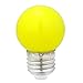MEXUD-1W E27 Coloured Round LED Golf Ball Light Bulb Lamp (Yellow)