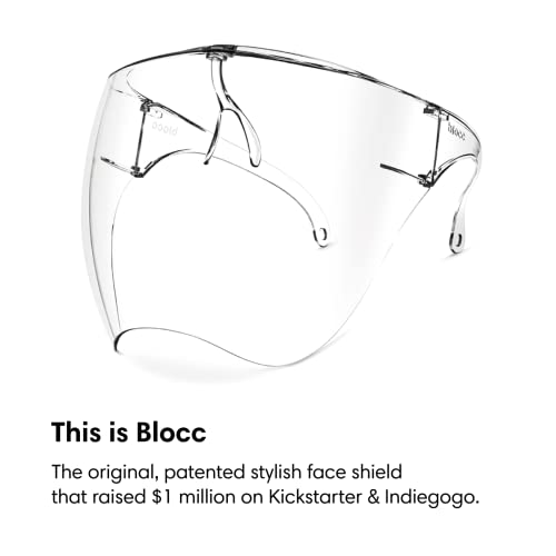Blocc Face Shield Clear Plastic Safety Face Shield Protection Full