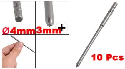 Sourcingmap 10 Pcs 4mm Shank 80mm Length 3mm Phillips PH1 Magnetic Screwdriver Bits, 4mmx80mmx3.0mmxPH1 - Image 3