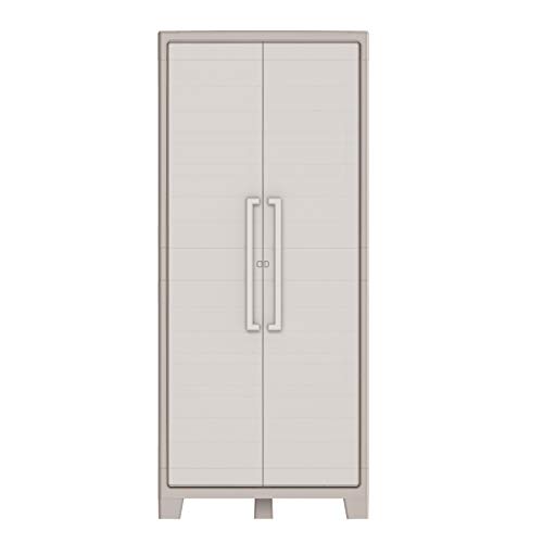 Keter Gulliver Kunststoffschrank / Besenschrank, Utility, beige, 80 x 44 x 182 cm – Bild 3