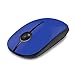 Jelly Comb 2.4G Slim Wireless Mouse with Nano Receiver, Less Noise, Portable Mobile Optical Mice for Notebook, PC, Laptop, Computer, MacBook MS001 (Blue)