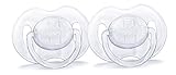 Philips AVENT BPA Free Translucent Orthodontic Infant Pacifier, 0-6 Months, Clear, 2 Pack