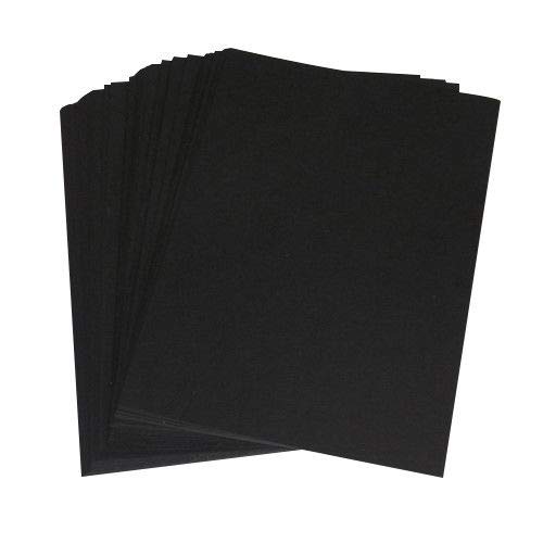 StellaWeds 100 x A4 Black Card Stock - 260gsm