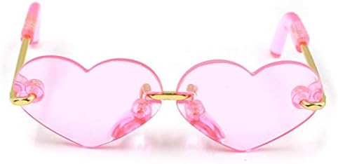 Download Amazon Com Prettyia Stylish Metal Frame Glasses Heart Shaped Sunglasses For 12 Inch Blythe Girl Accessory Pink Lens Toys Games