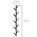 MyGift Wall Mounted Brown Bamboo Hall Tree Coat Rack, Hanging Narrow Hat Rack with 10 Peg Hooks